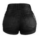 thumbnail image 2 of Pantalones cortos de cintura alta para mujer, pantalones cortos informales de verano con dobladillo enrollado y cierre de doble botón, 2 of 6