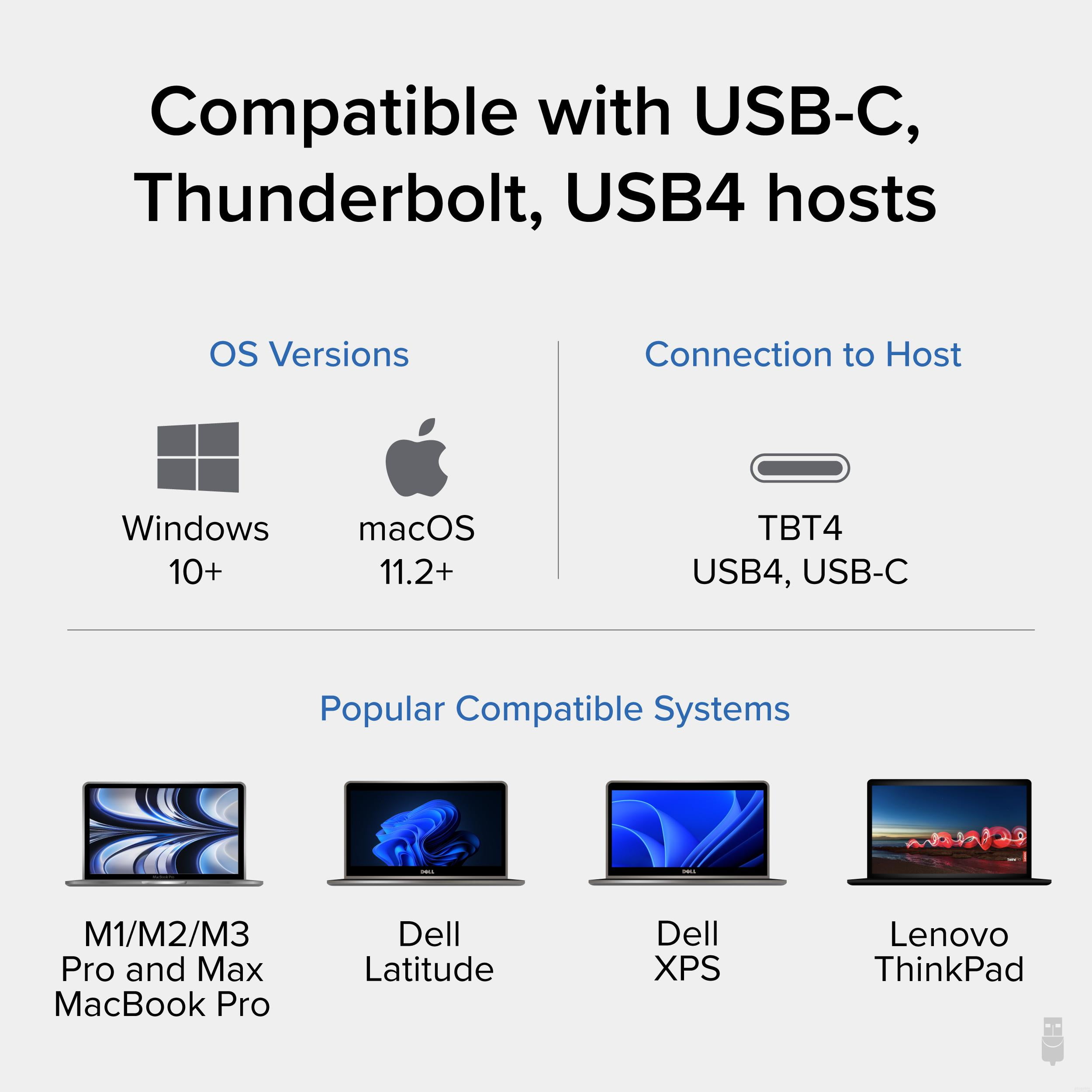 Plugable TBT4-UD5 USB Type-C Dual Display Laptop Docking Stations