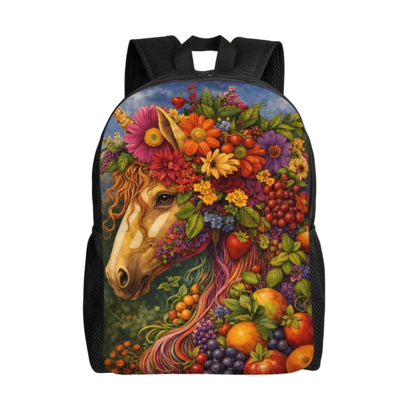 Unicorn Backpack Full Front Print Travel Laptop Bag for Men and Women