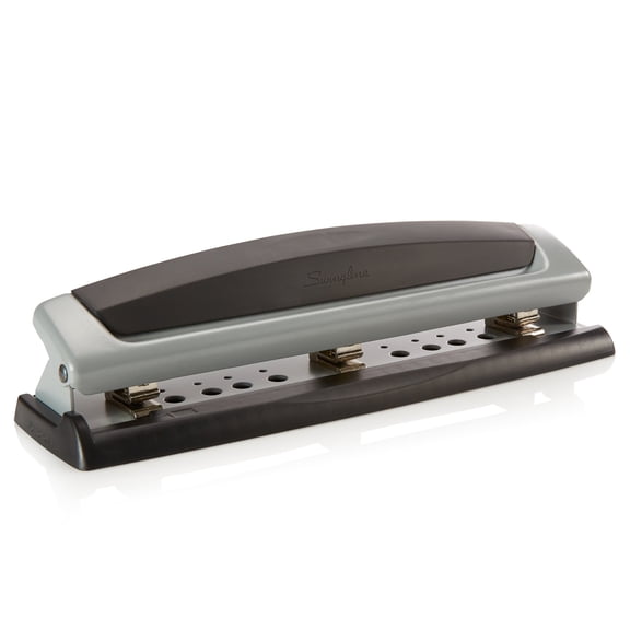 Swingline Precision Pro Desktop Punch, 2-3 Holes, Adjustable Centers, 10 Sheets