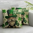 thumbnail image 3 of Nawypu St Patricks Day Lucky Clover Throw Pillow Covers,Shamrock Wishes Decoration Square Cushion Covers, Cushion Case for Home,Room,Chair, Car,Decoration,, 3 of 5