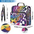 thumbnail image 2 of FORMRS Zipper Binder with Shoulder Strap 2-inch Ring 500 Sheet Capacity File Bag, Purple Wavy Plaid, 2 of 5