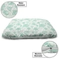 thumbnail image 3 of Turquoise Pet Bed, Flowers Butterflies Leaves Pattern Springtime Romantic Design Nature, Resistant Pad for Dogs and Cats Cushion with Removable Cover, 24" x 39", Turquoise Seafoam Pearl, by Ambesonne, 3 of 4