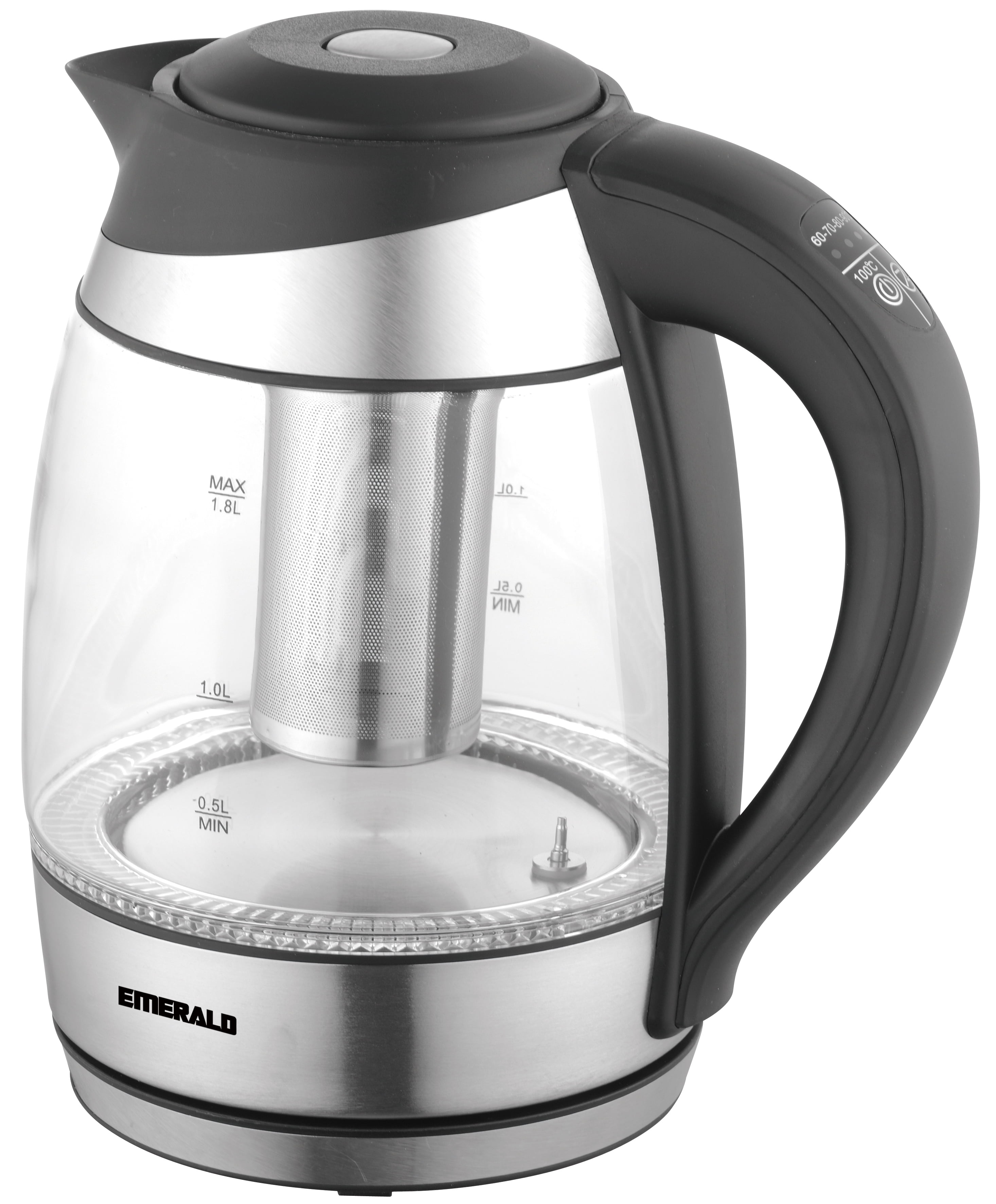 1.8L ELECTRIC GLASS KETTLE W/ TEA INFUSER (Cookinex)