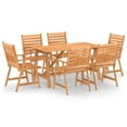thumbnail image 6 of vidaXL Patio Lounge Set Outdoor Sectional Sofa with Cushions Solid Acacia Wood, 6 of 11