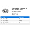 thumbnail image 2 of Front Brake Rotor - Compatible with 2011 - 2019 Ford Taurus 2012 2013 2014 2015 2016 2017 2018, 2 of 2