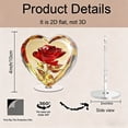 thumbnail image 4 of Uutvery 2D Heart Acrylic Rotating Standing Sign, Desktop Decoration for Living Room Bedroom, Valentine’s Day Holiday Inspirational Decor, Multicolor Ornament, 3.94x1.97 Inches, 4 of 7