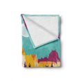 thumbnail image 2 of Prague Soft Flannel Fleece Throw Blanket, Colorful Arrangement with Charles Bridge Swans in River Cartoonish Graphic Design, Cozy Plush for Indoor and Outdoor Use, 60" x 80", Multicolor, by Ambesonne, 2 of 6