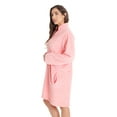 thumbnail image 2 of Just Love Plush Zipper Lounger Short Robe (Coral, Small), 2 of 3
