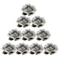 thumbnail image 1 of Fabric Camellia Flower Embellishments Applique For DIY Women' Acessories 4.5cm - Grey, 1 of 9