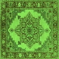 thumbnail image 1 of Ahgly Company Indoor Square Oriental Green Industrial Area Rugs, 7' Square, 1 of 4