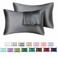 thumbnail image 2 of MEJORES ofertas Sólido de alta calidad Satén sedoso Cuidado de la piel Funda de almohada Cabello Anti Funda de almohada Queen King Funda de almohada de tamaño completo Tan Jianjun unisex, 2 of 2