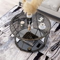 thumbnail image 5 of Gables 1-Shelf Metal Round Coffee Table, Black Nickel and Gray, 5 of 6
