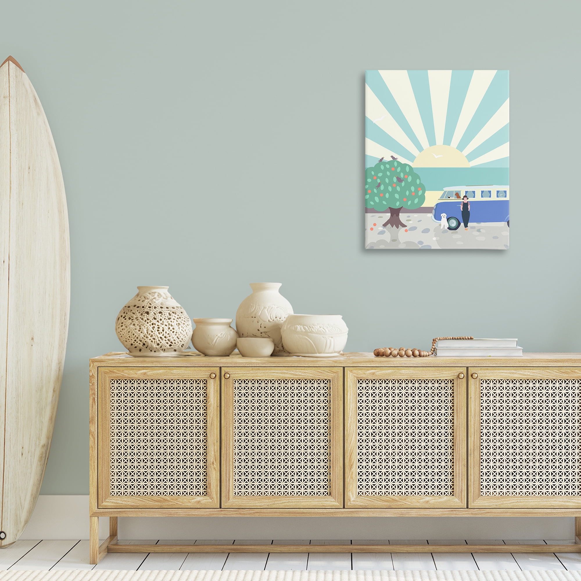 Stupell Industries Road Trip Stop Nautical & Beach Painting Wrapped Canvas Art Print Wall Art, 24 x 30