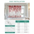 thumbnail image 6 of Red Eucalyptus Leaves Tie Up Curtains for Windows 45 Inch Length Balloon Curtains Kitchen Adjustable Balloon Window Shade Summer Botanical Weeping Wooden Tie Up Bathroom Curtain Window 52"x45", 6 of 6