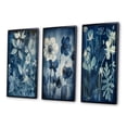 thumbnail image 3 of Designart "Vintage Botanicals Faded Blue Wildflowers II" Abstract Botanicals Framed Wall Art Set Of 3 - Blue Modern Frame Gallery Set For Office Decor, 3 of 6