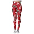 thumbnail image 4 of Christmas Leggings for Women Elastic High Waist Festive Print Holiday Leggings Lifting Workout Yoga Pants, 4 of 6