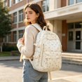 thumbnail image 4 of Lightweight Campus Style Backpack with Floral Print Large Capacity Shoulder Design 2026 Back to School Backpack for Daily(Yellow), 4 of 5