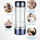 thumbnail image 4 of Vaso de agua de hidrógeno - vaso aislante de vidrio de doble pared de 350 ml con tecnología de iones negativos para la salud y el bienestar, 4 of 9