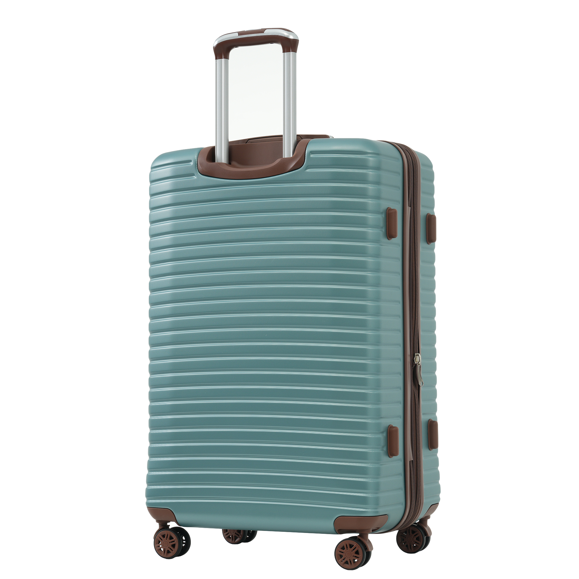 Euroco Luggage Set 3 Piece,Lightweight Expandable 24" Checked Suitcase with TSA Lock,2 Packing Cubes and Spinner Wheels for Travel,Blue