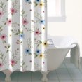 thumbnail image 4 of Pioneer Flower Floral Print Pattern Shower Curtain 36"x72", Bathroom Decorative Shower Curtain Set with 12 Hooks, Waterproof Washable, 4 of 6