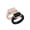 Pack D: Starlight / Rose Gold Metal, Black / Rose Gold Metal, variant on ThunderFit Silicone Rings Wedding Bands for Women with Infinity Accent, 6.7mm Wide, 3.4mm Thick, Women's Rubber Engagement Bands, Variety Multipack 1-3