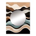 thumbnail image 2 of Designart "Line Art Elegance in Teal and Black I" Abstract Shapes Mirror Wall Decor - Modern Teal Abstract Large Mirror For Wall Art Decor - 32" x 24" Inch, 2 of 5