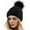 Black, variant on Beanies,Beanie Hats Womens Winter Knitted Hat With Faux Pom Warm Knit Cap For Women Winter Hats,Hats for Women Navy