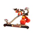 thumbnail image 2 of Estatua De Calabaza China Feng Shui Gloria Centro De Mesa Coleccionable Rojo, 2 of 9