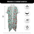 thumbnail image 6 of DISNIMO Dachshund Flower Print Women's Kimono Beach Coverups Cardigan Summer Swimsuit Cover Up Casual Loose Bikini Coverup for Swimwear, 6 of 6