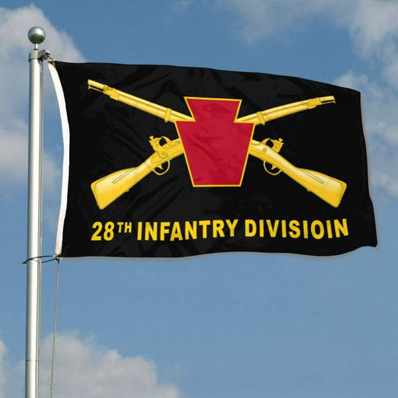 28th Infantry Division US Army Flag 3x5Feet Outdoor Indoor Decoration Flag with Brass Grommets