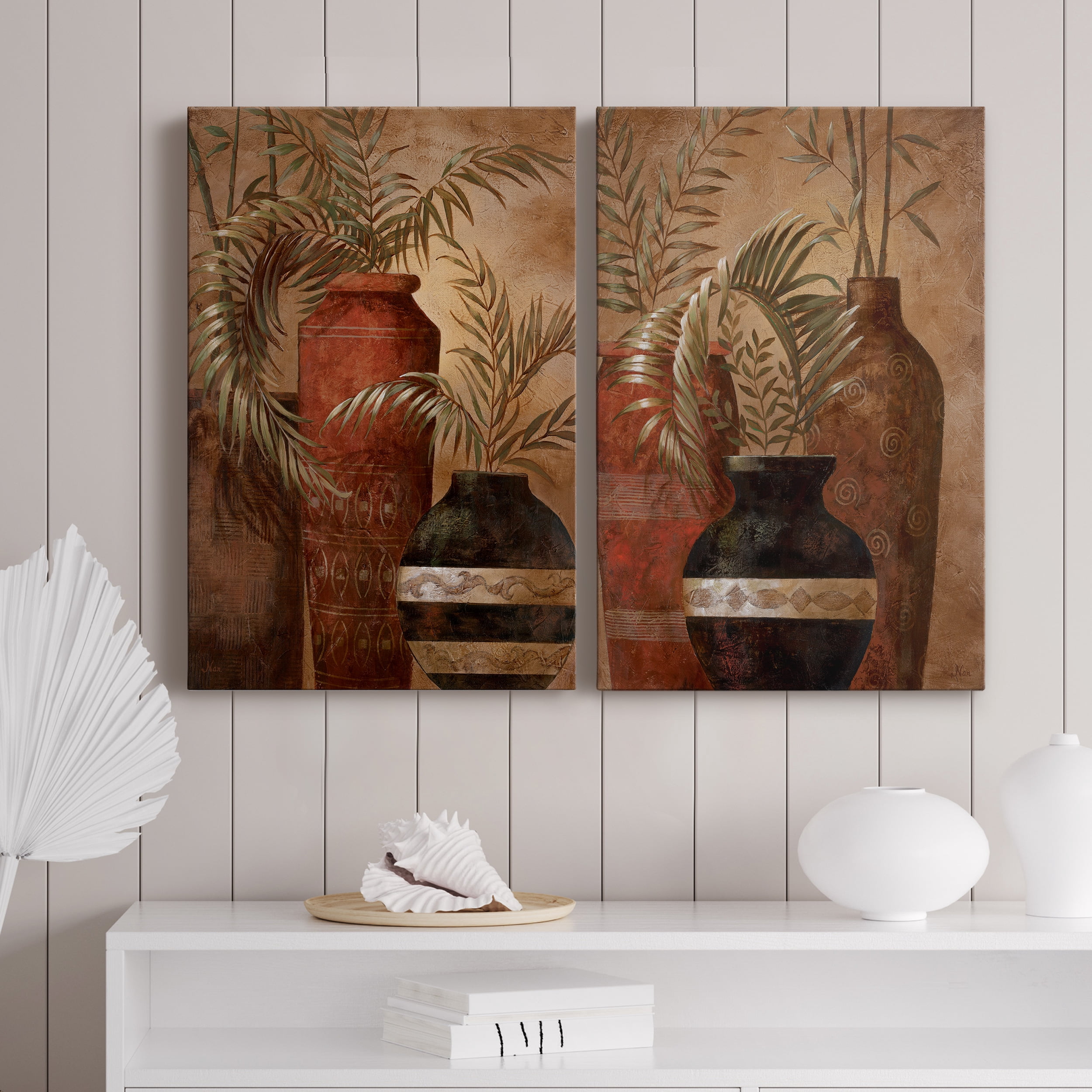 Exotic Vacation I Premium Gallery Wrapped Canvas - Ready to Hang - Set of 2 - 24 x 36 Each