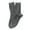 Dark Gray, variant on dianhelloya 1 Pair Men Solid Color Breathable Cotton Ribbed Elastic Middle Tube Crew Socks White