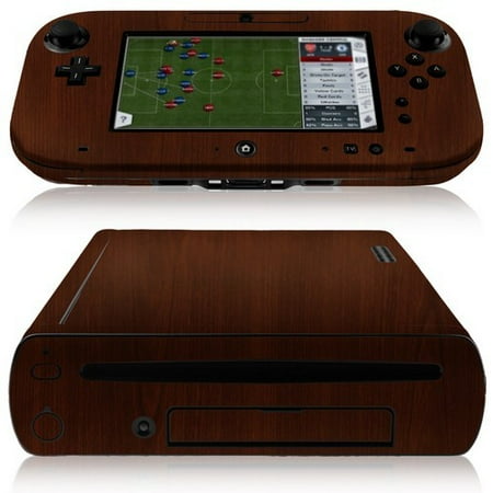 Wwii Wood - Skinomi Dark Wood Full Body Skin Cover Film for Nintendo Wii-U and GamePad
