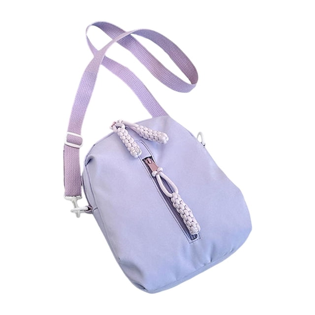 Bolso de hombro para mujer, bolso de viaje con cremallera, bolso de mano ligero para mujer Púrpura