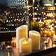 thumbnail image 1 of Velas LED, juego de 3 velas decorativas (10 cm, 12,5 cm, 15 cm), vela sin llama con control remoto de 10 botones. Llama LED intermitente, hecha de cera real color marfil JAMW Sencillez, 1 of 5
