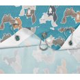 thumbnail image 4 of S4Sassy Blue Cats Geometric Printed Bathroom Curtain Waterproof Shower Drapes-60 x 70 Inch, 4 of 6