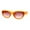 Orange Purple, variant on Womens Oval Mod Gothic Cat Eye Plastic Sunglasses Ivory Black