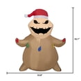 thumbnail image 4 of The Nightmare Before Christmas Brown Burlap Oogie Boogie with Santa Hat, 3.5 Feet Tall, 4 of 6