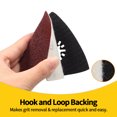 thumbnail image 4 of SPEEDWOX 30 Pcs Hook and Loop Triangle Sandpaper 80 Grit 80mm 3-1/8 Inches for Oscillating Multi Tool Detail Sander Sanding Discs Triangle Sanding Pads, 4 of 7