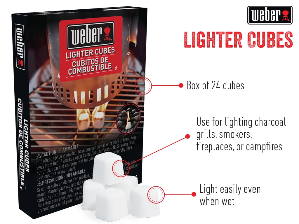 Grilling Lighter Cubes BBQ Smokeless Charcoal Fast Fire Starters 24 Per Pack NEW 