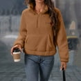thumbnail image 6 of Fewfanhot Fall Outfits for Women 2025 Sherpa Fleece Half-Zip Pullover Cozy Warm Long Sleeve Sweatshirt Outerwear with Pockets, 6 of 6