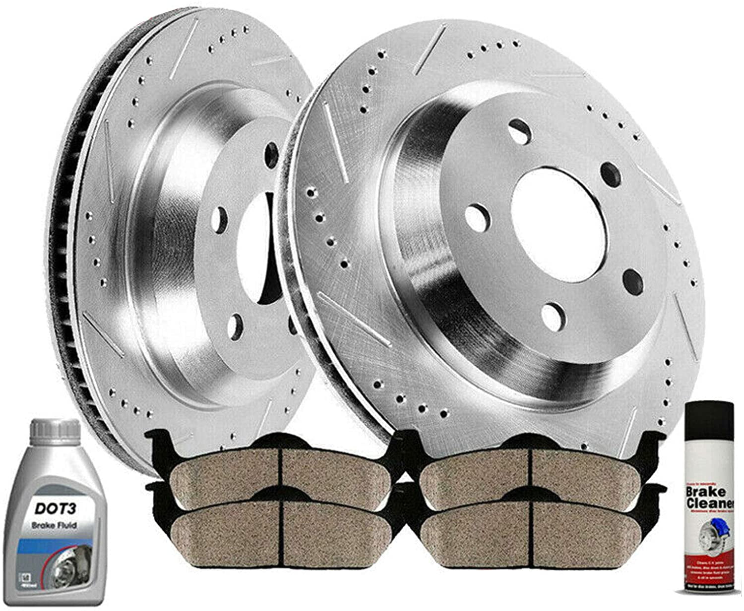 Front Ceramic Pads Rotors Brake Discs For Ford C-Max 2012-2013 Volvo C30 S40