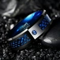 thumbnail image 5 of NUNCAD 6mm/8mm Tungsten Cabide Ring Unisex Black Celtic Dragon and Blue Carbon Fiber Inlay Wedding Band Size 6-16, 5 of 5