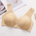 thumbnail image 4 of Purcolt Women's Floral Lace Front Closure Bra Wirefree Post-Surgery Bra Full Coverage Everyday Bra Comfortable Snap Closing Bras, 36-46BC, 4 of 9