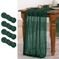 thumbnail image 1 of Table Runner MLMW, 160 pulgadas, gasa, algodón, verde esmeralda, paquete de 4, 1 of 6