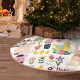 thumbnail image 6 of Daiia Spring Flowers Birds Drawing Merry Christmas Tree Skirt , Xmas Large Lace-up Tree Skirt, Santa Snowflakes Rustic Home Decorations New Year Party Farmhouse Decor-30", 6 of 7
