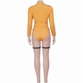 thumbnail image 6 of Kill Bill Beatrix Kiddo The Bride Inspired Jumpsuit Yellow and Black Bodysuit for Women, 6 of 7