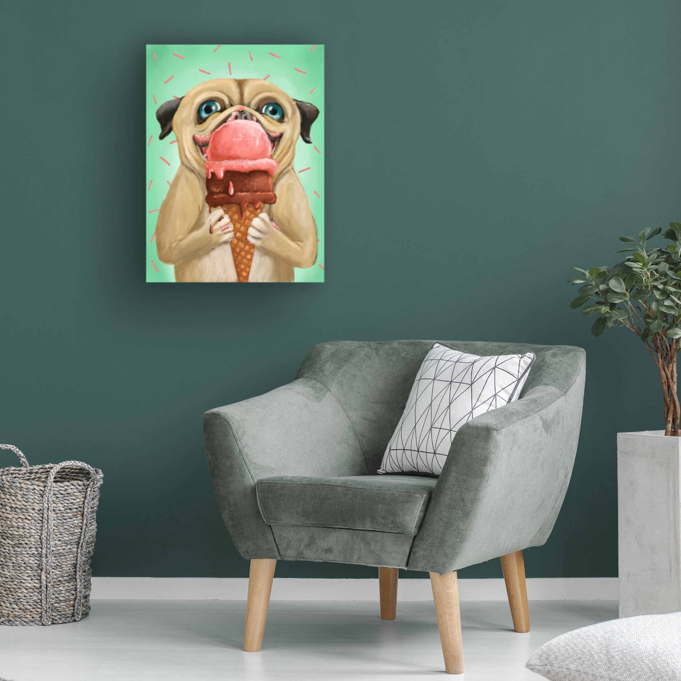 Canvas Wall Art - Christine Rotolo 'Doggie Treats 1' Wall Art for Living Room, Bedroom, or Office Décor by Trademark Fine Art - 35 x 47 Inches