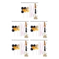 thumbnail image 2 of sweethay Cake Topper Home Wedding Party Cake Globo Cinta Pajitas Decoración Pastelería Decoración Plata Negro Glitter Globo Type5 NO5, 2 of 6